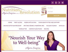 Tablet Screenshot of nutritionresolution.com